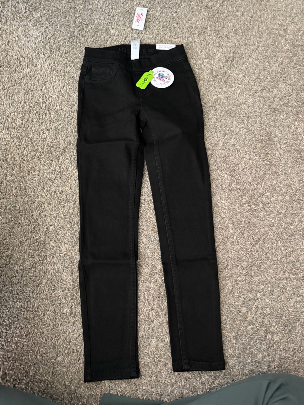 Justice Girls Black 8 slim Skinny leggings